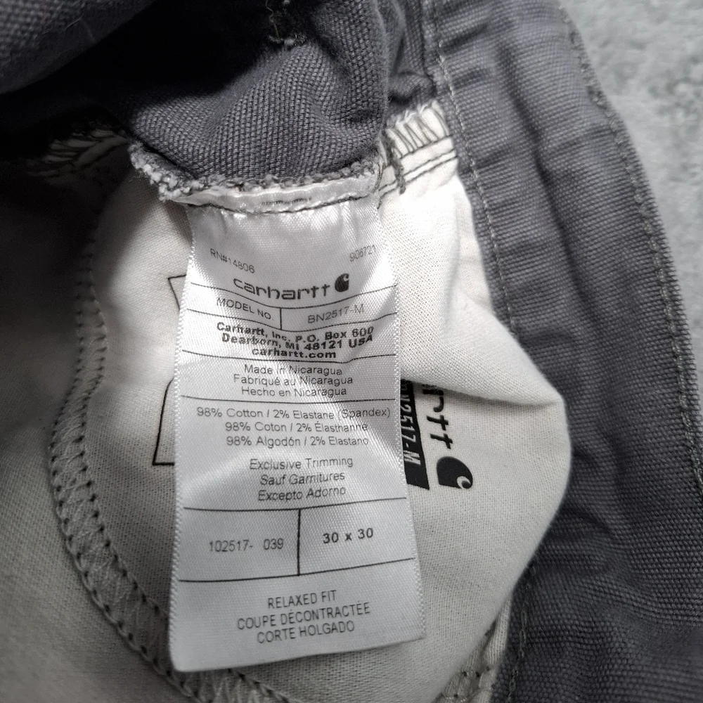Carhartt  Rigby Rugged Flex Canvas Relaxed Fit Pants 102517 039 Men's Size 30